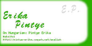 erika pintye business card